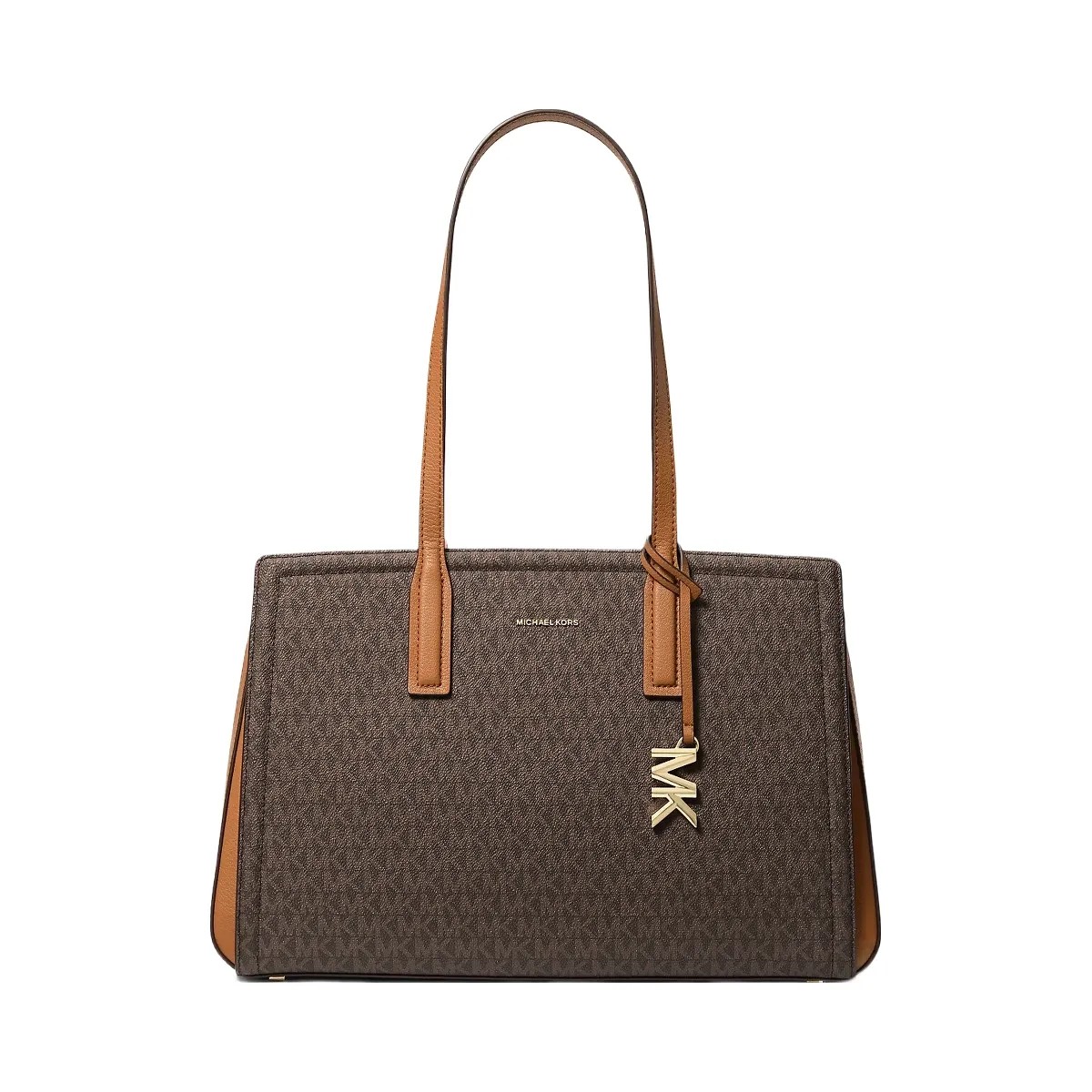 Michael Kors Laila Medium Signature Logo Tote Bag Brn-Acorn - HypeFly India View 1