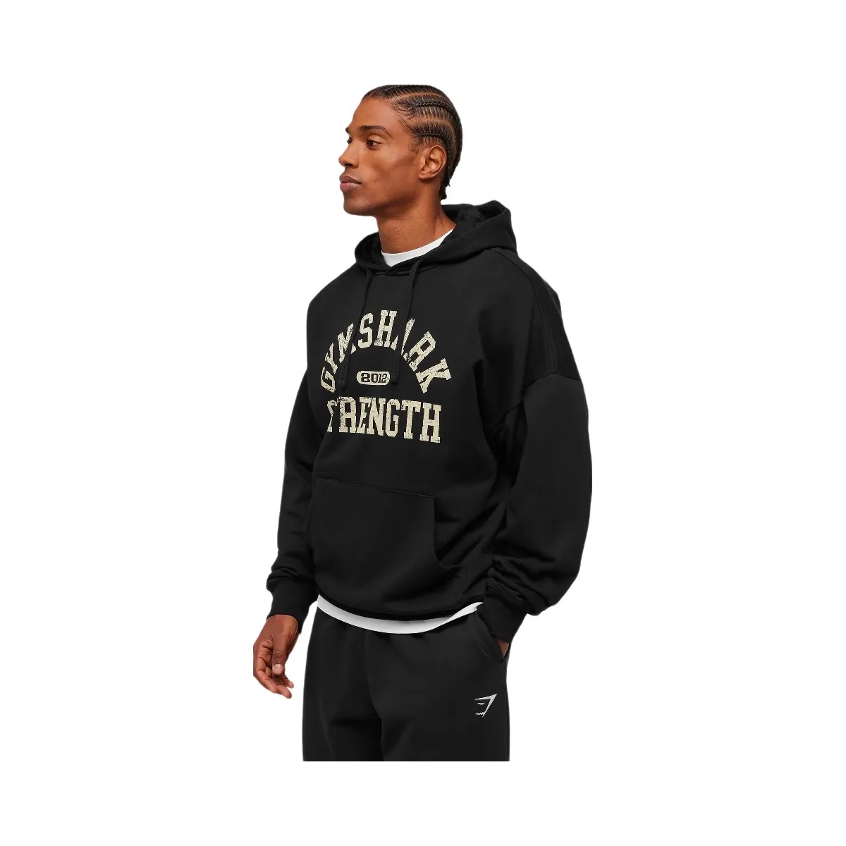 Gymshark 2012 Strength Hoodie - Black - HypeFly India View 3