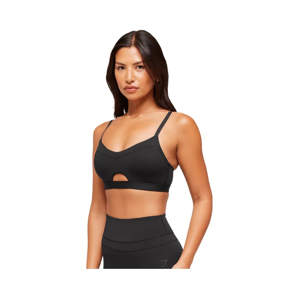 Gymshark Balcony Peekaboo Sports Bra - Black - HypeFly India View 3