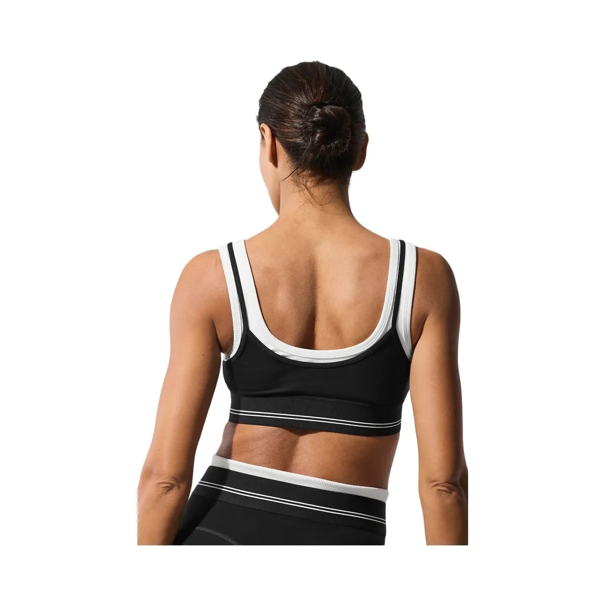 Alo Women's Airbrush Better Together Bra - Black/White - HypeFly India View 4
