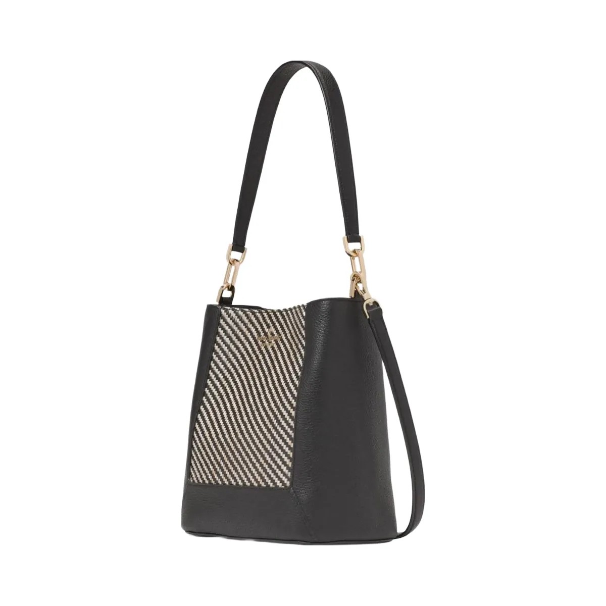 Kate Spade Lena Straw Bucket Bag Black Multi - HypeFly India View 3