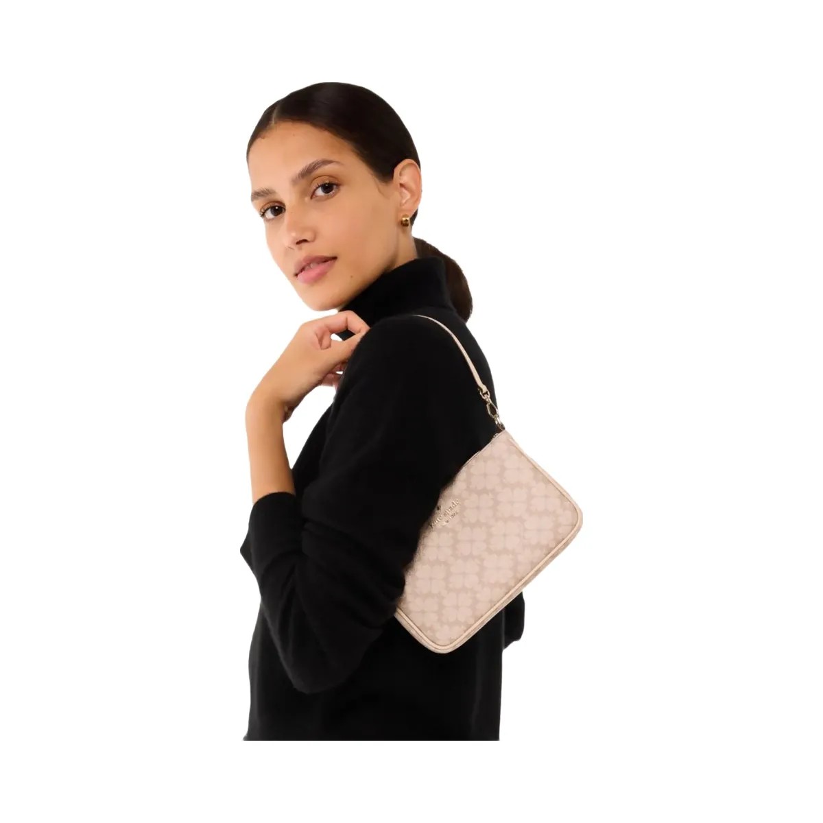 Kate Spade Flower Convertible Wristlet Dark Beige Multi - HypeFly India View 4