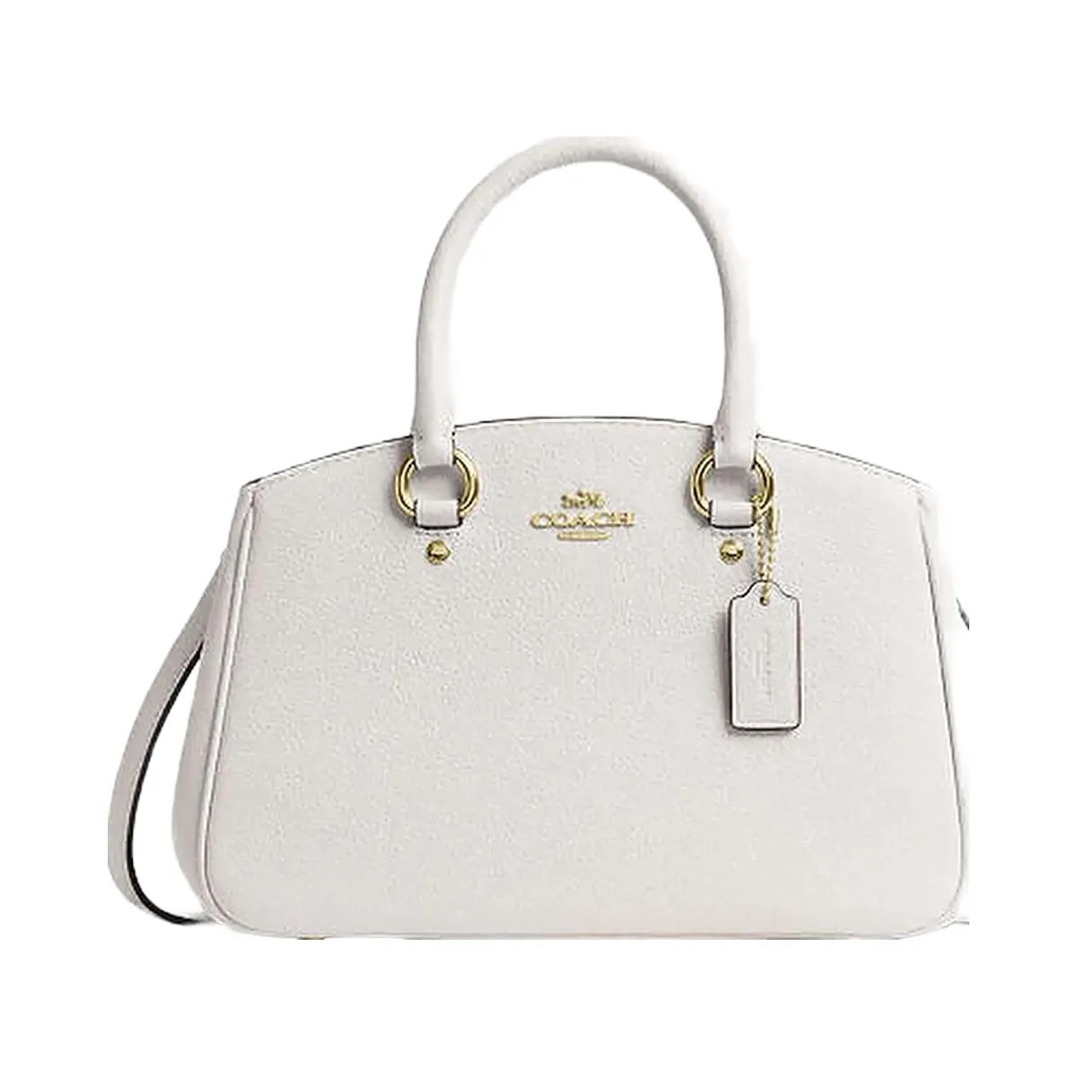 Coach Savannah Small Carryall Bag Pebbled Leather-Gold-Chalk - HypeFly India View 1