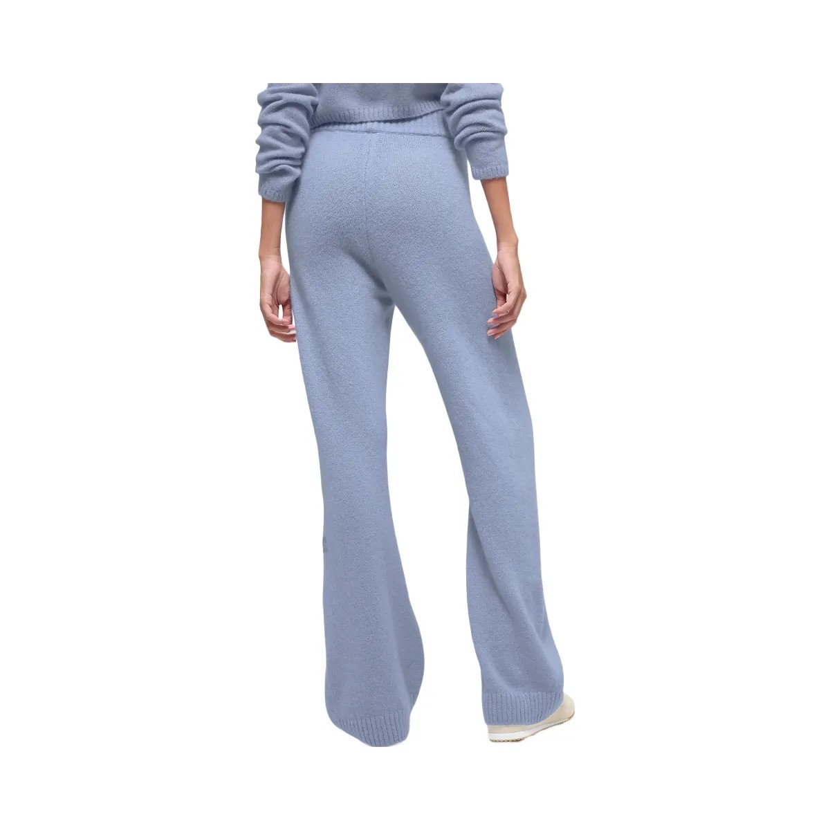Alo Women's Wool Cashmere High-Waist New Class Wide Leg Pant - Winter Frost - HypeFly India View 4