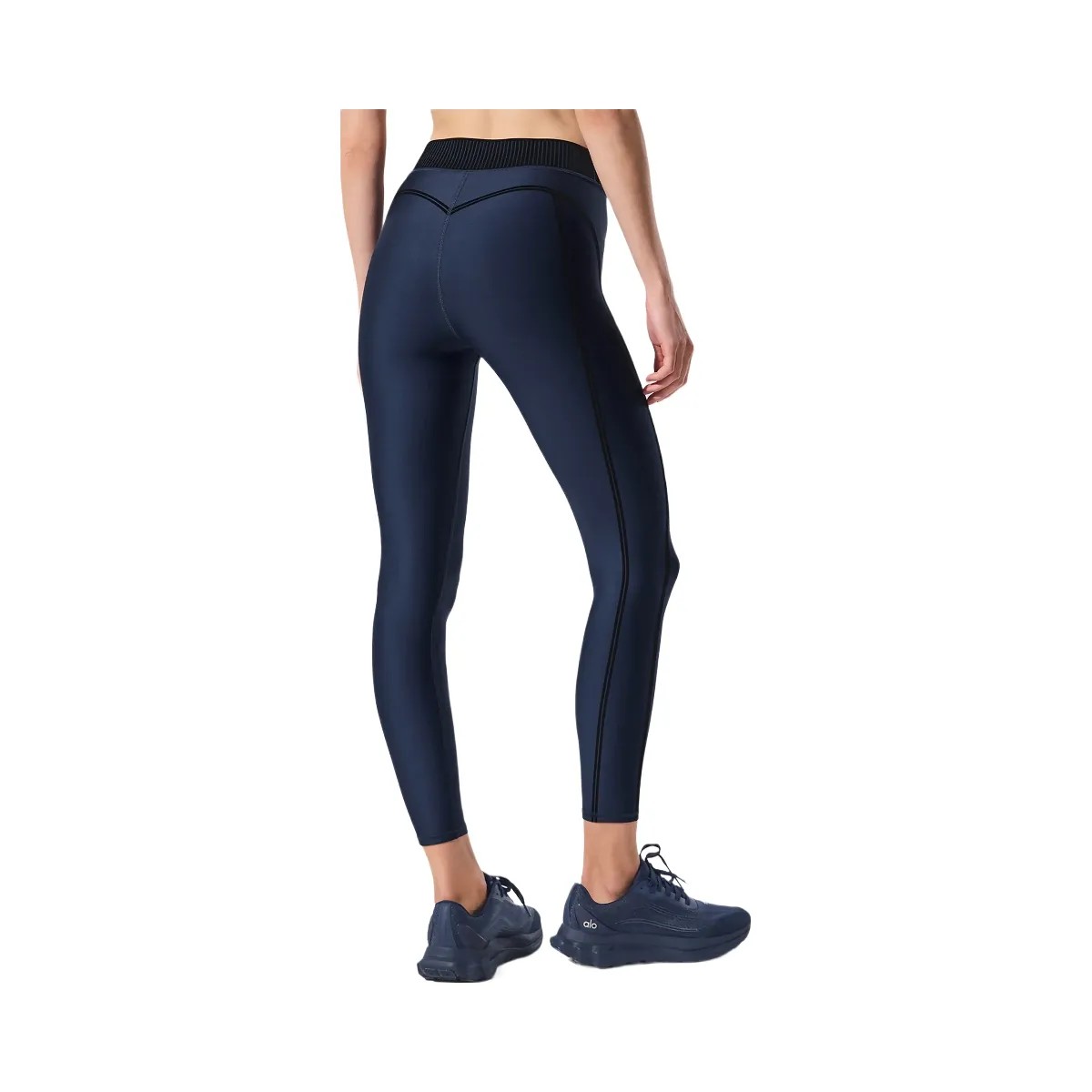 Alo Women's Airlift High-Waist 7/8 Line Up Legging - Navy - HypeFly India View 3