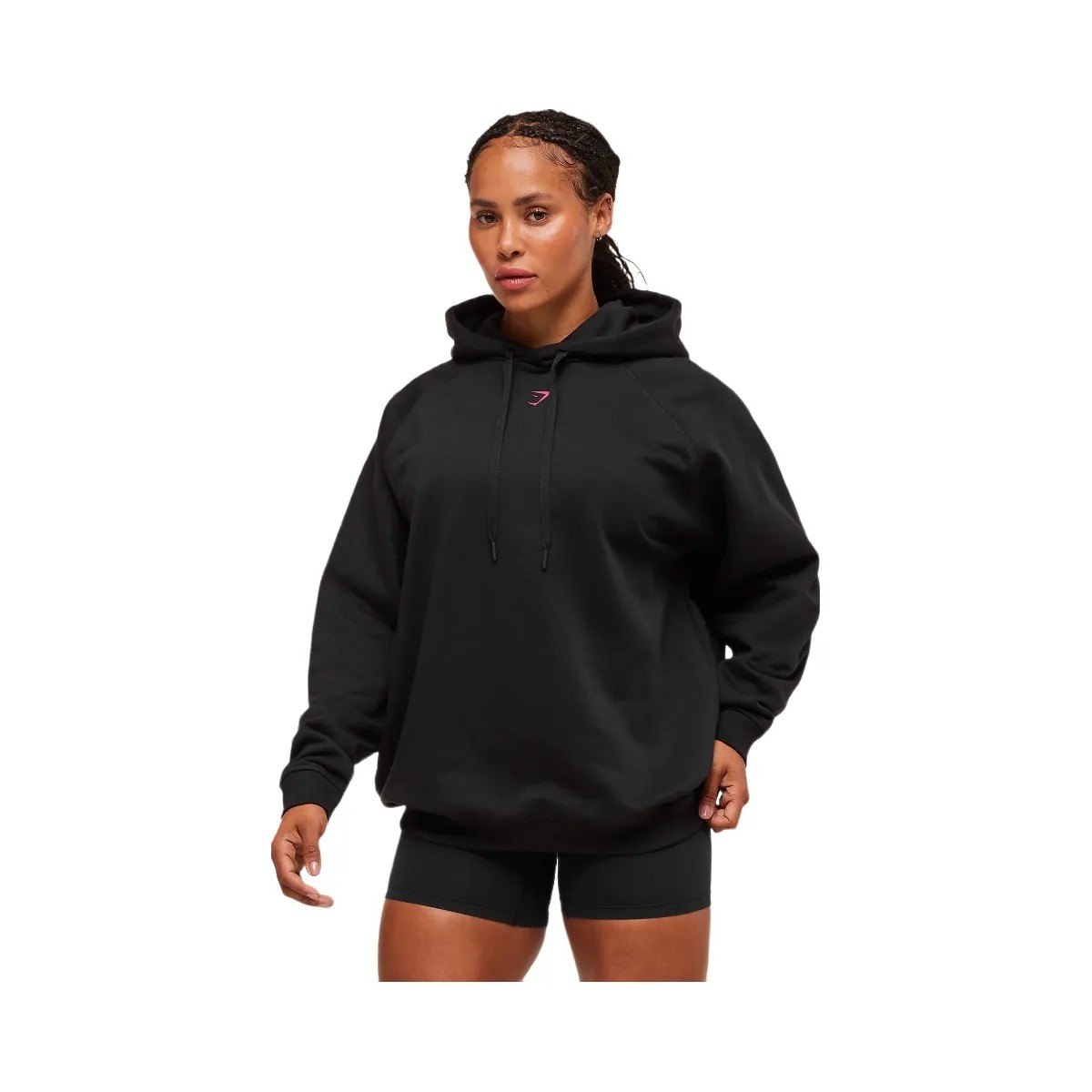 Gymshark Strength Department Oversized Hoodie - Black - HypeFly India View 1