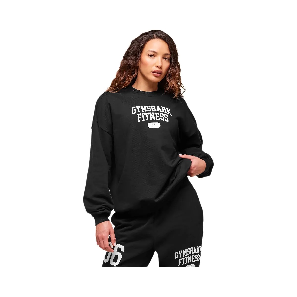 Gymshark Campus Graphic Pullover - Black - HypeFly India View 5