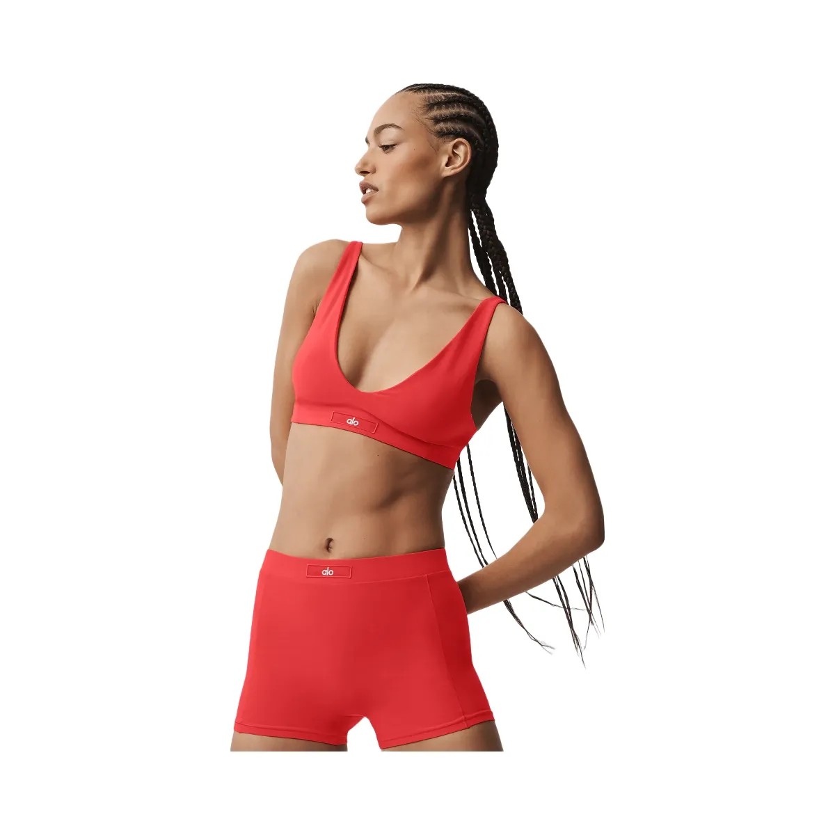 Alo Women's soft Sincere Bra - Bright Red - HypeFly India View 3