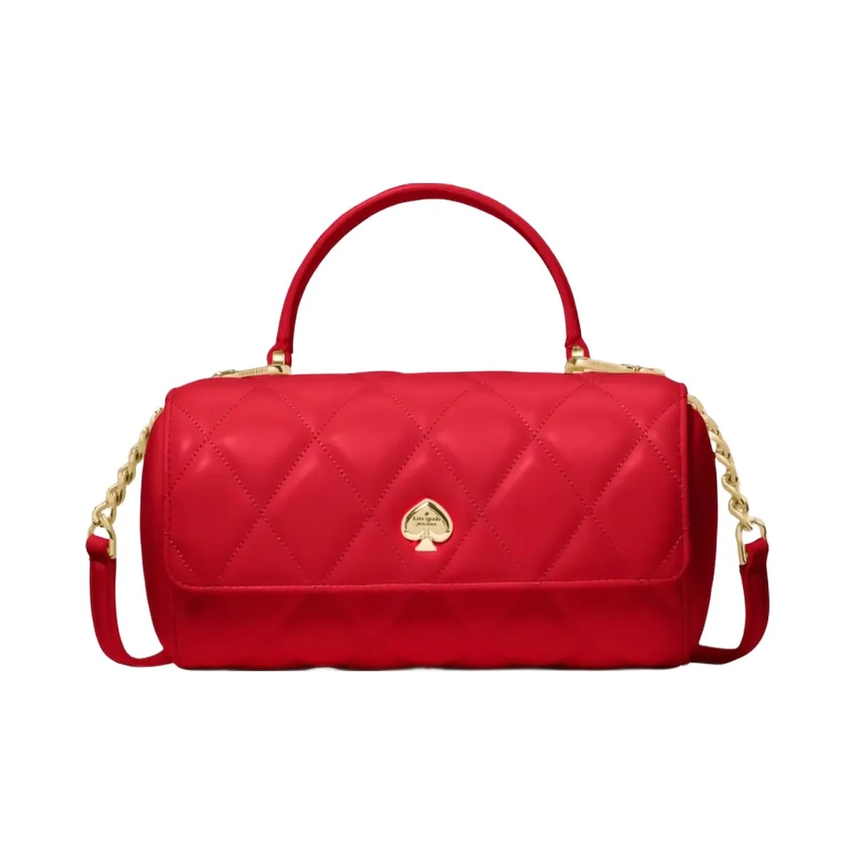 Kate Spade Heart Barrel Quilted Crossbody Ruby Red - HypeFly India View 1