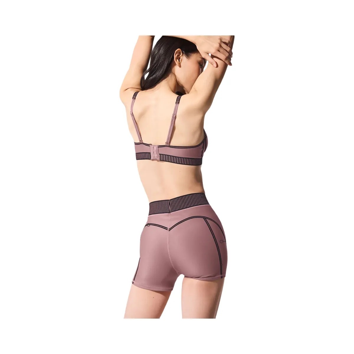 Alo Women's Airlift High-Waist Line Up Short - Smoky Quartz - HypeFly India View 2