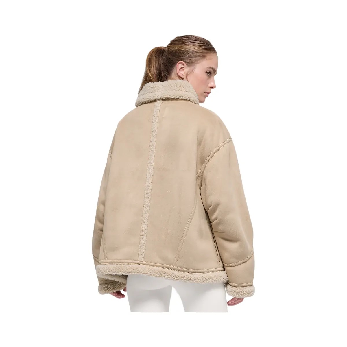 Alo Women's Faux Shearling Grand Jacket - Woodland Tan - HypeFly India View 3
