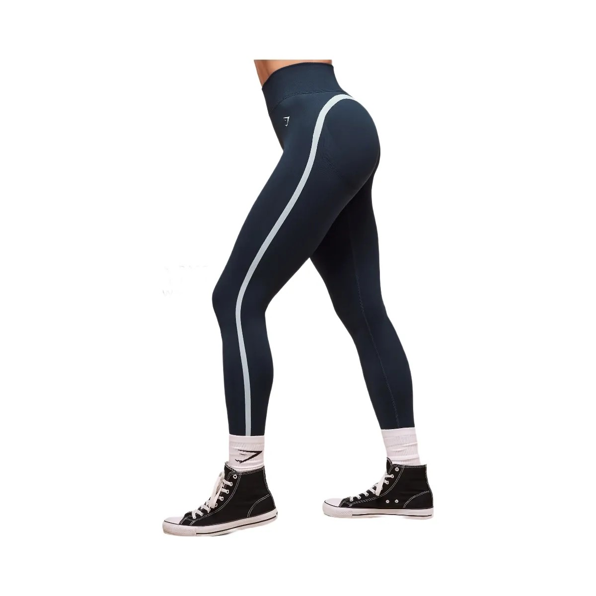 Gymshark Lift Campus Seamless Leggings - Heavy Blue - HypeFly India View 1