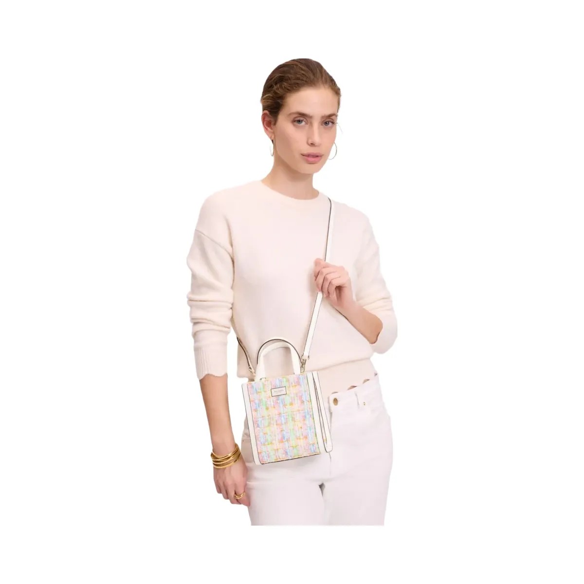 Kate Spade Manhattan Tweed Mini Tote Multi - HypeFly India View 3