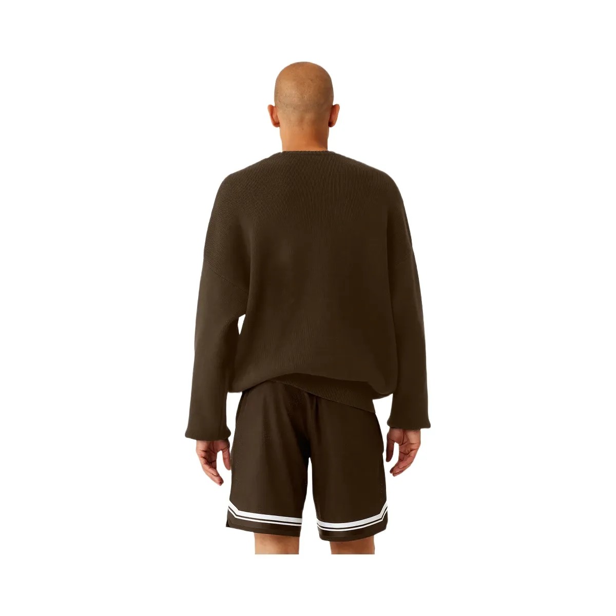 Alo Men's Scholar Crew Neck Sweater - Espresso - HypeFly India View 3