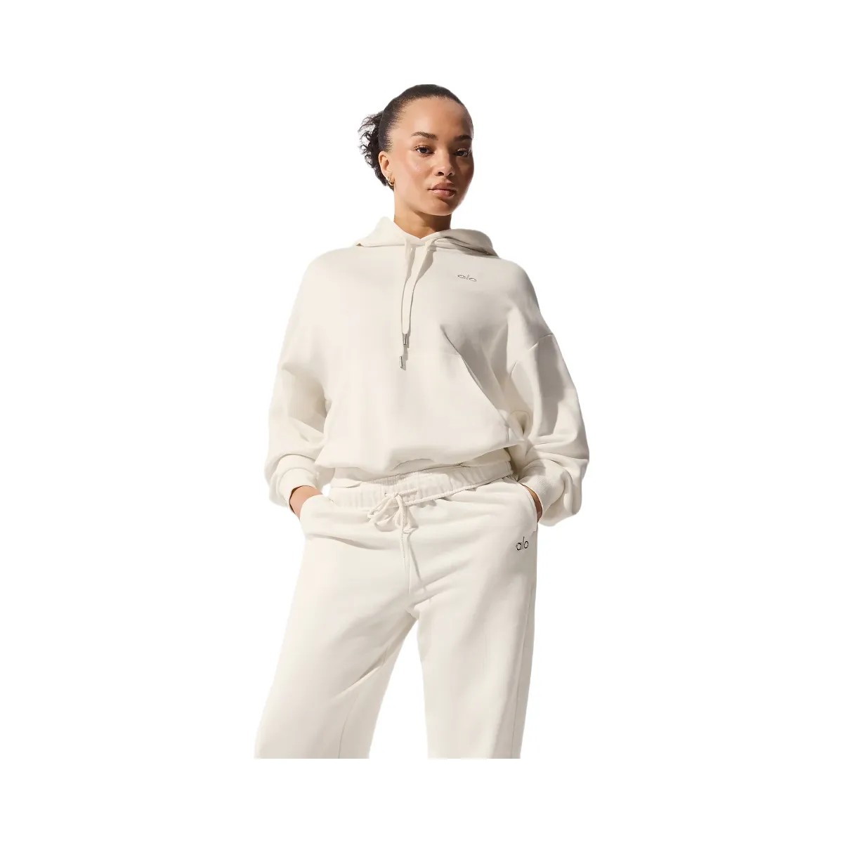 Alo Women's Accolade Hoodie - Ivory - HypeFly India View 1