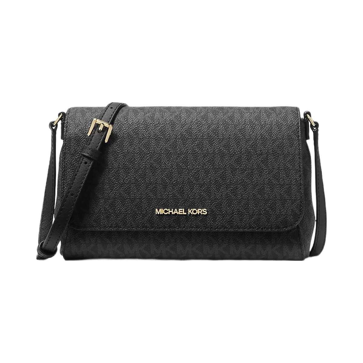Michael Kors Medium Logo Convertible Crossbody Bag Black - HypeFly India View 1