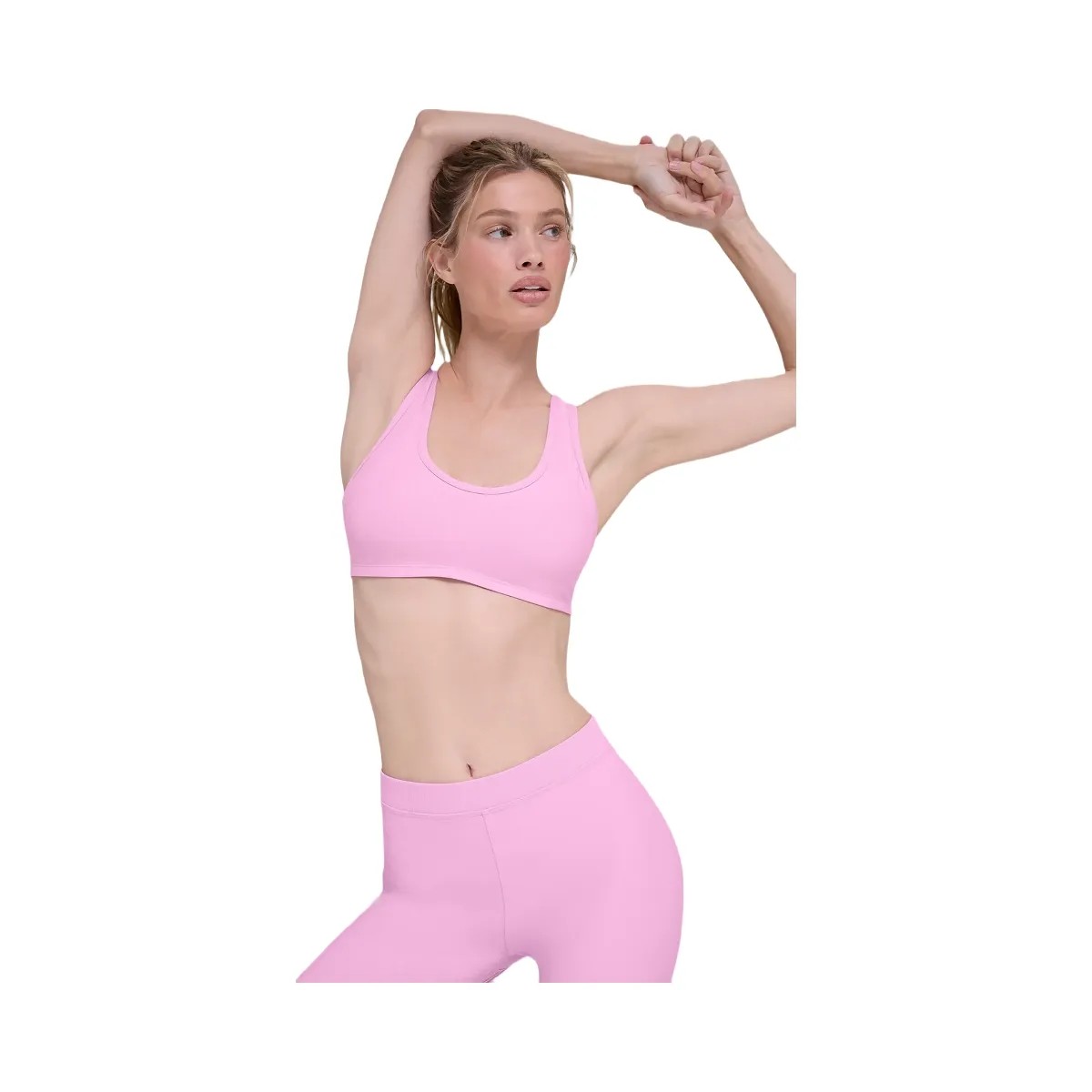 Alo Women's soft Center Stage Bra - Candy Heart Pink - HypeFly India View 1