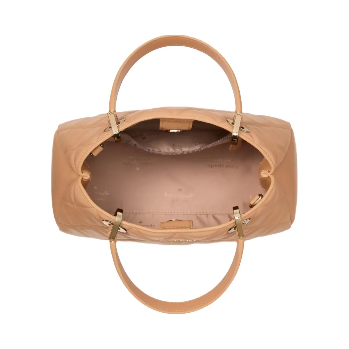 Kate Spade Carey Small Quilted Sullivan Satchel Tiramisu Mousse - HypeFly India View 4