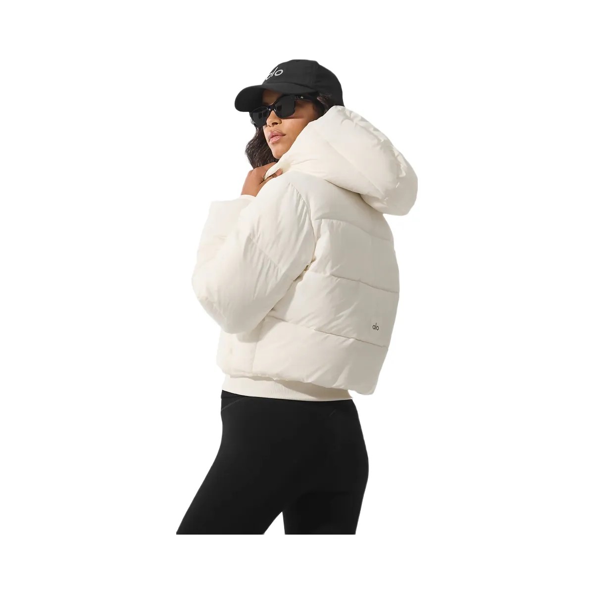 Alo Women's Foxy Puffer Jacket - Ivory - HypeFly India View 2