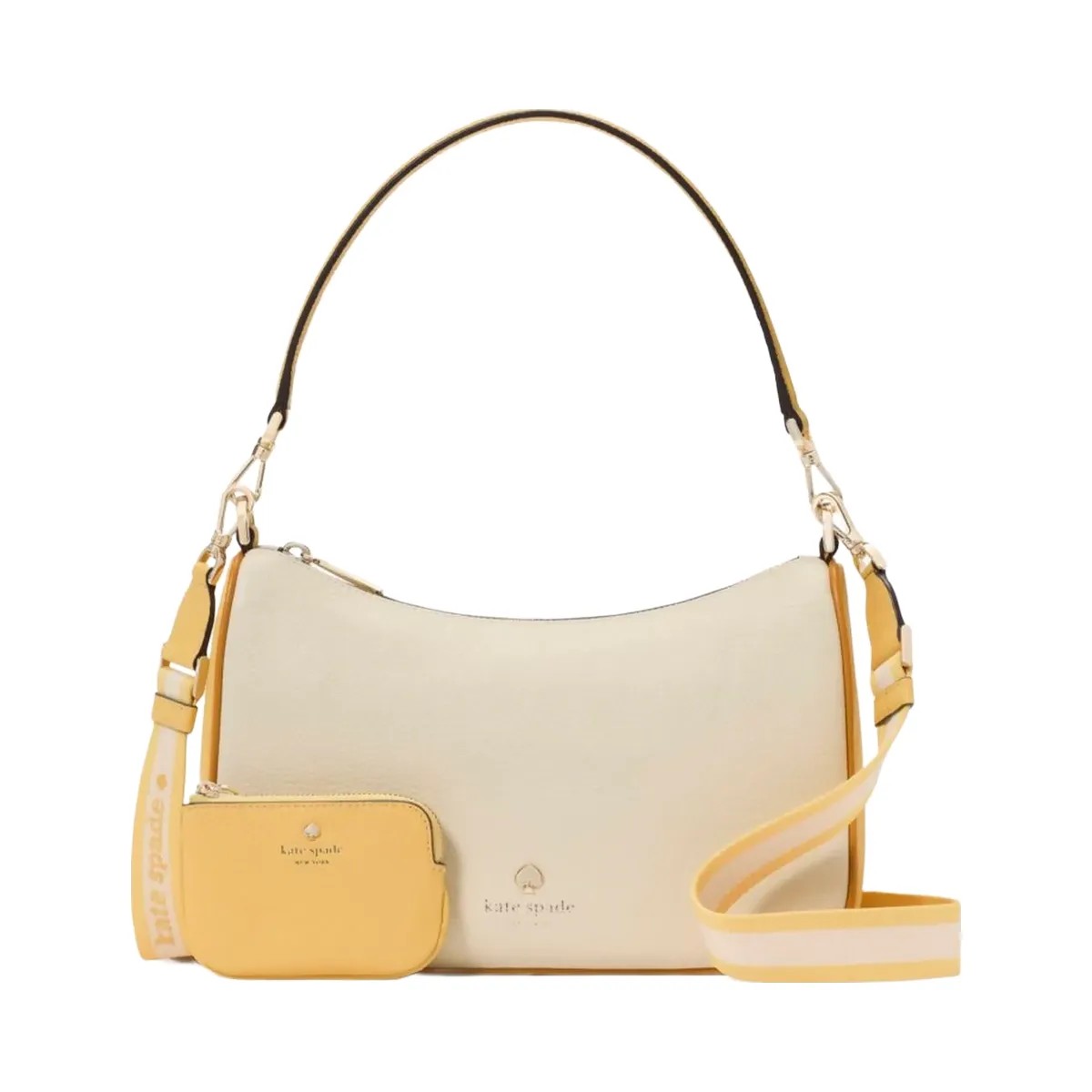 Kate Spade Emma Medium Shoulder Bag Buttermilk Glaze Multi - HypeFly India View 1