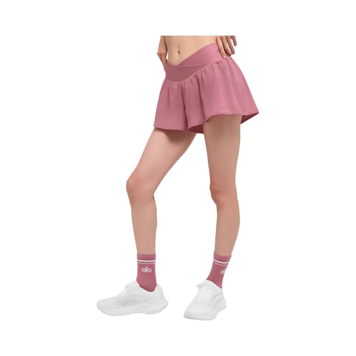 Alo Women's V-Cute Running Short - Pink Wild Rose - HypeFly India View 4