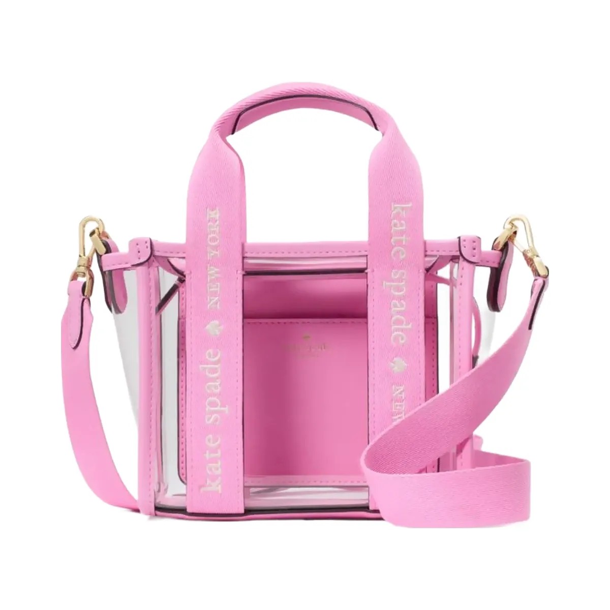 Kate Spade Kip Clear Mini Tote Surf Pink - HypeFly India View 1