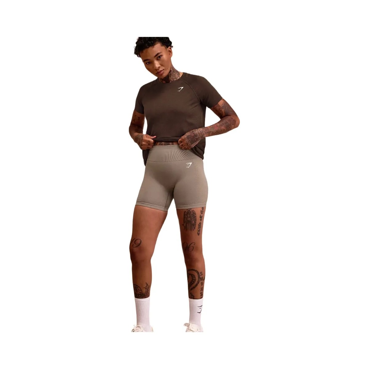 Gymshark Vital Light T-Shirt - Espresso Marl - HypeFly India View 4