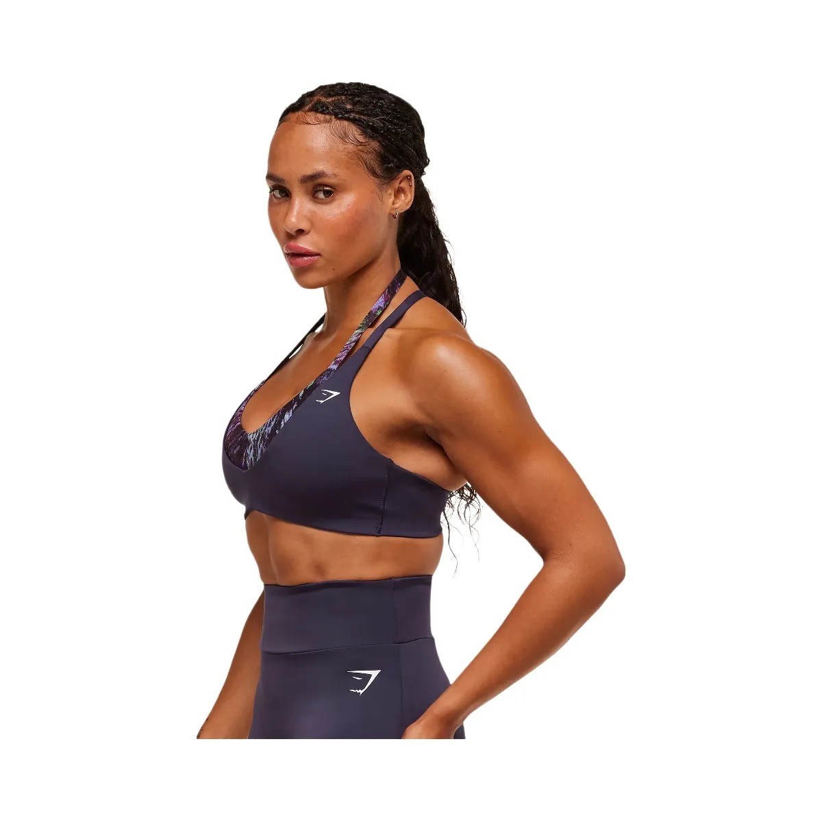 Gymshark Reps T Back Sports Bra - Midnight Purple/Morning Blue - HypeFly India View 3