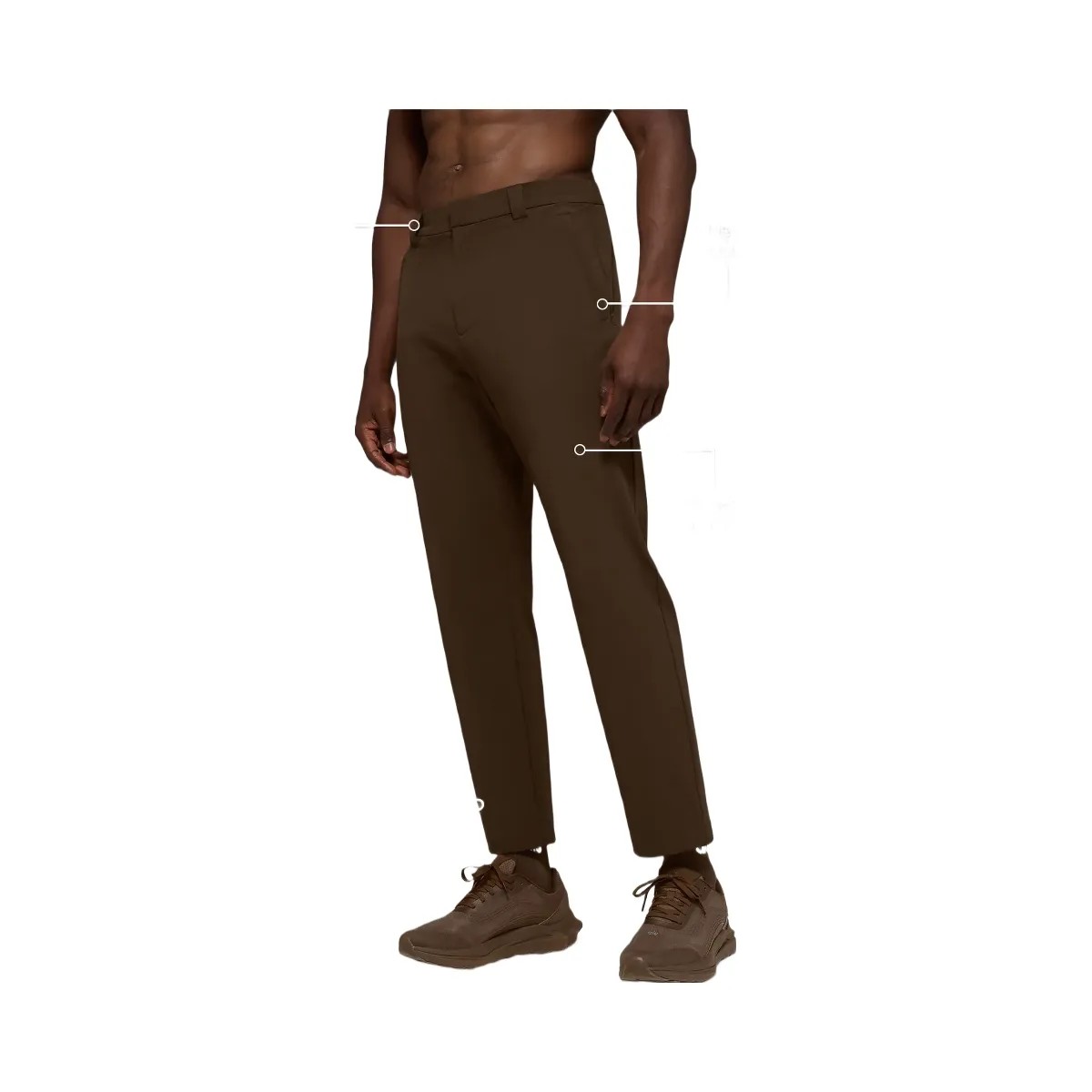 Alo Men's Co-Op Cropped Tech Trouser - Espresso - HypeFly India View 2