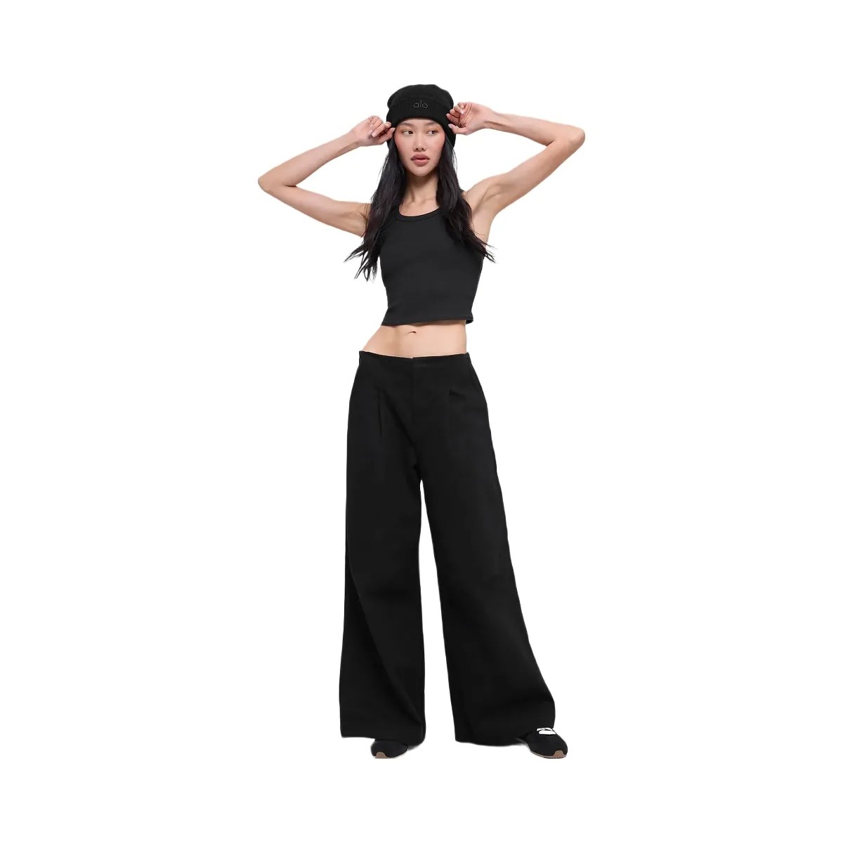 Alo Women's High-Waist Main Character Wide Leg Trouser - Black - HypeFly India View 5