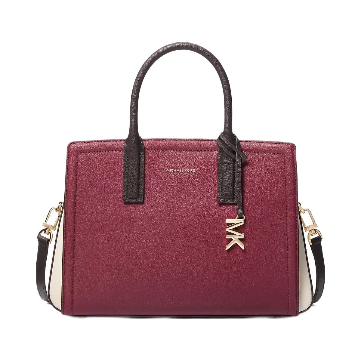 Michael Kors Laila Medium Color-Block Pebbled Leather Satchel Mulberry Mlt - HypeFly India View 1