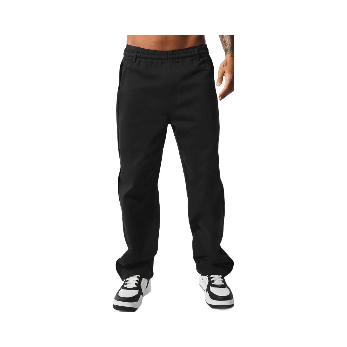 Alo Men's Edition Sueded Straight Leg Pant - Black - HypeFly India View 3