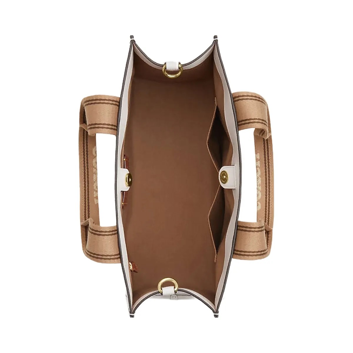 Coach Smith Tote Bag Pebbled Leather-Gold-Chalk Multi - HypeFly India View 2