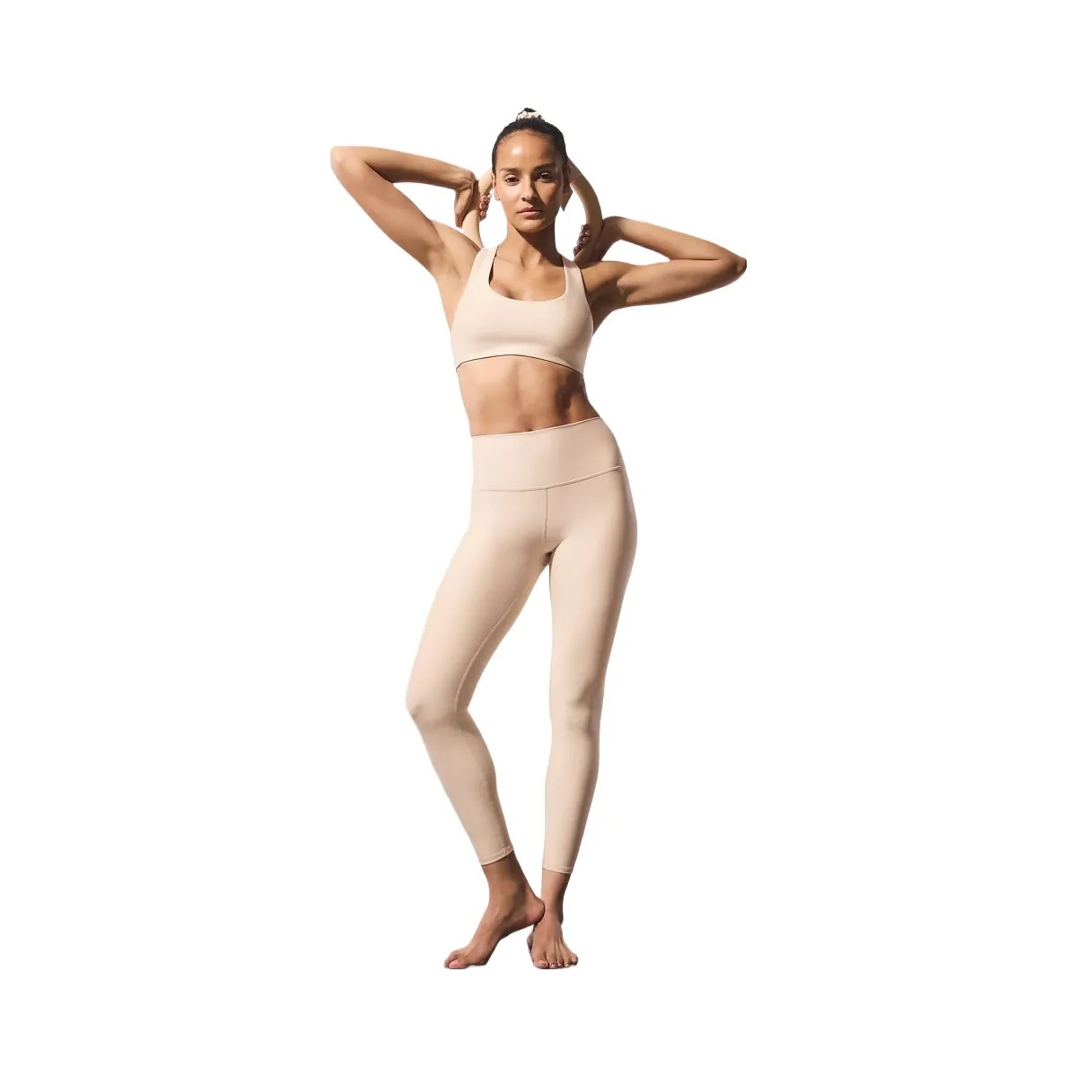 Alo Women's 7/8 High-Waist Airlift Legging - Macadamia - HypeFly India View 5