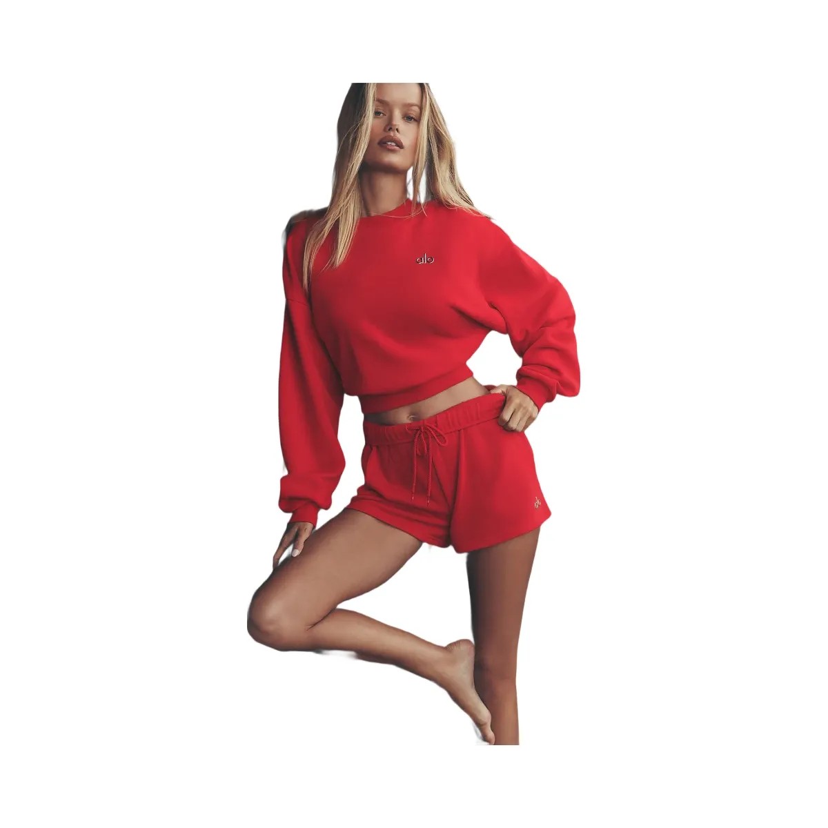 Alo Women's Accolade Short - Bright Red - HypeFly India View 6