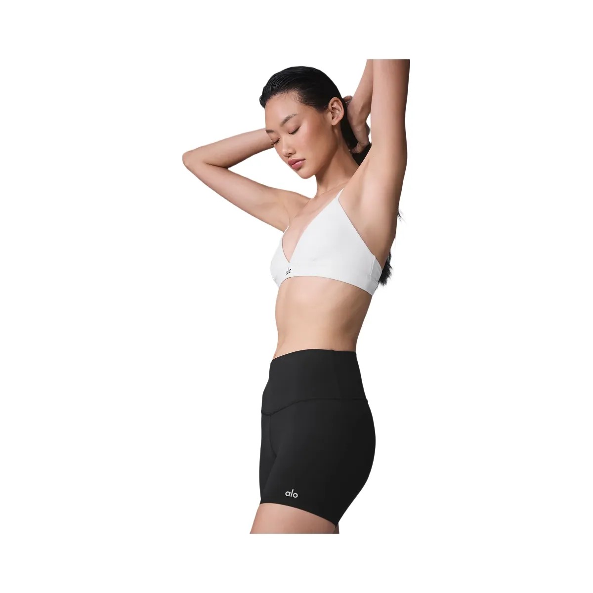Alo Women's Splendor Bra - White/Black - HypeFly India View 4
