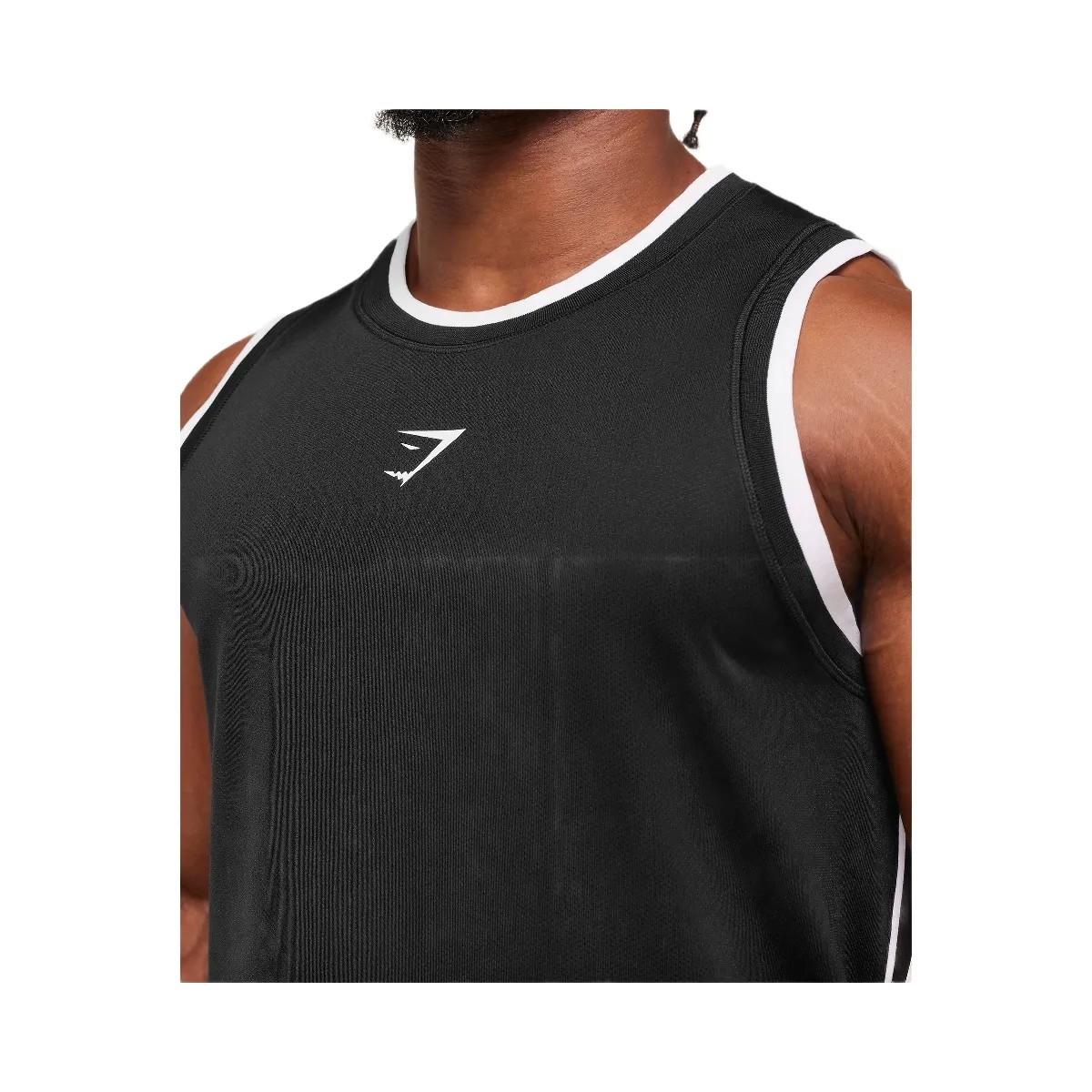 Gymshark Graphic Basketball Mesh Tank - Black - HypeFly India View 5