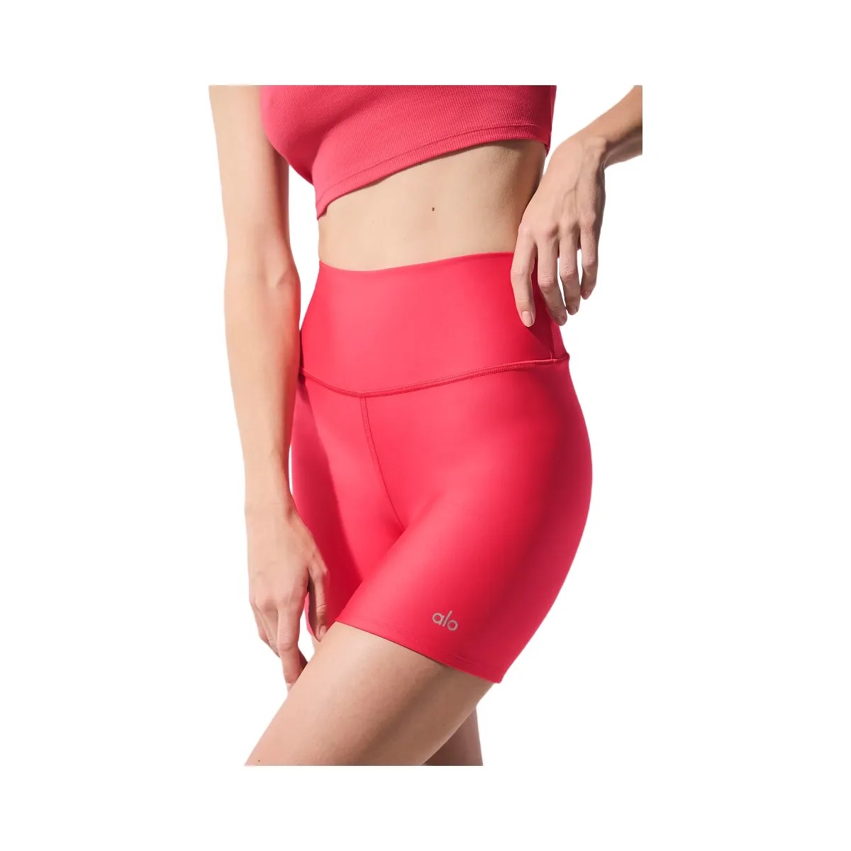 Alo Women's 5" Airlift Energy Short - Candy Red - HypeFly India View 4