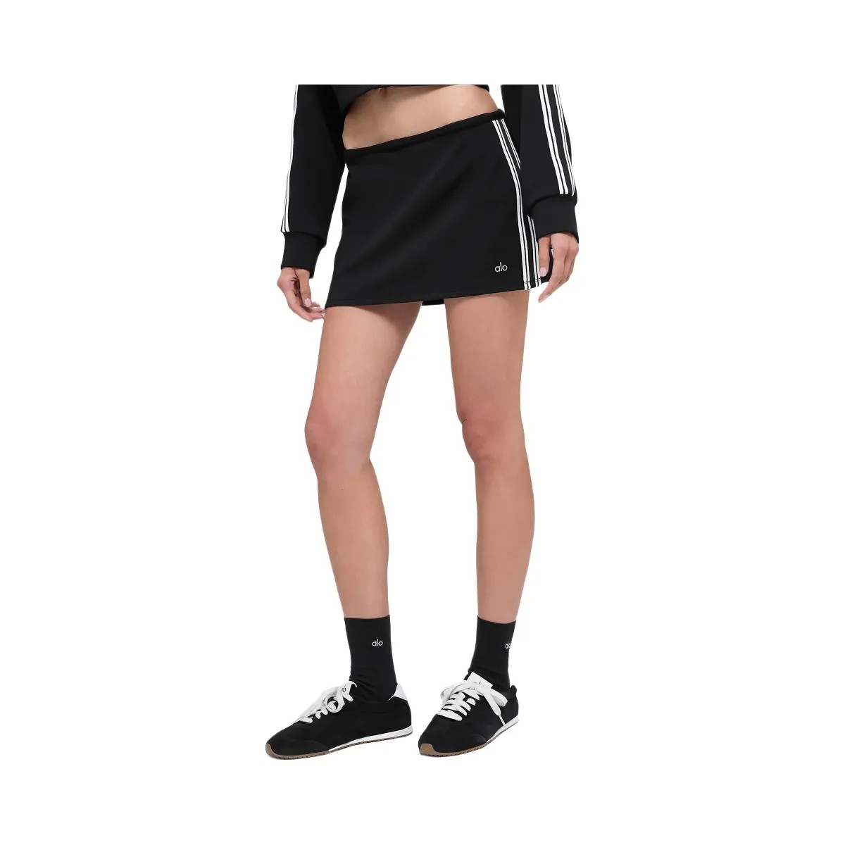 Alo Women's Track Star Mini Skirt - Black - HypeFly India View 1