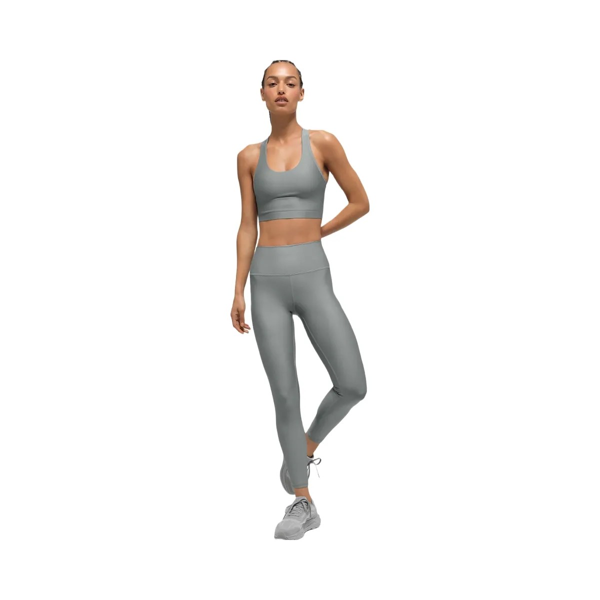 Alo Women's Airlift Super Sleek Bra Tank - Lunar Grey - HypeFly India View 5