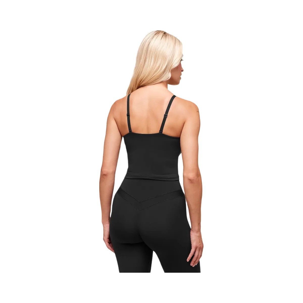 Gymshark Training Cami Tank With Shelf - Black - HypeFly India View 2