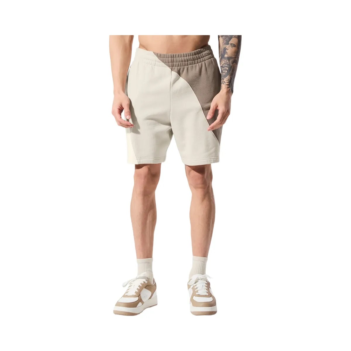 Alo Men's 7" Make Waves Short - Ivory/Bone/Gravel - HypeFly India View 2