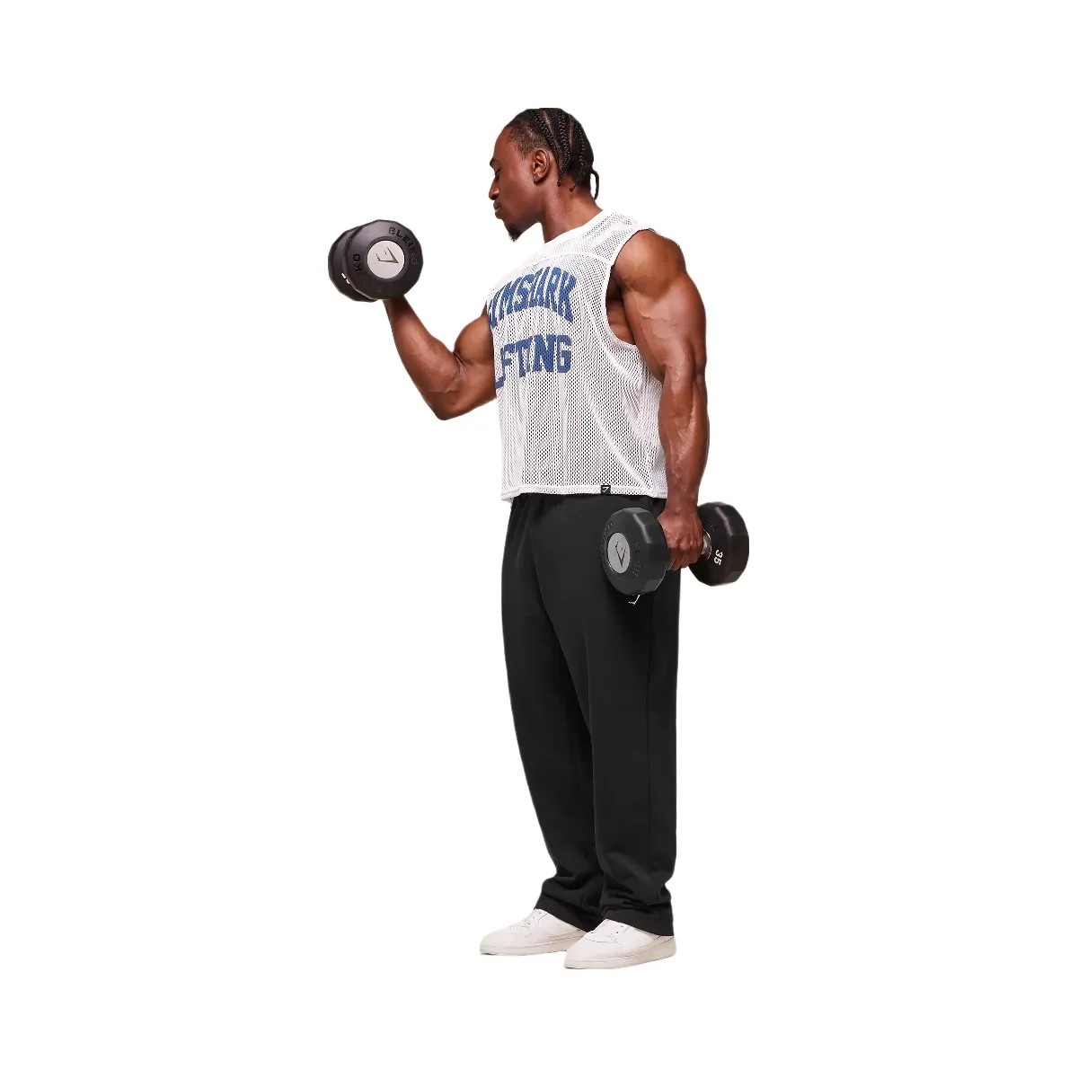 Gymshark Mesh Oversized Tank - White - HypeFly India View 6