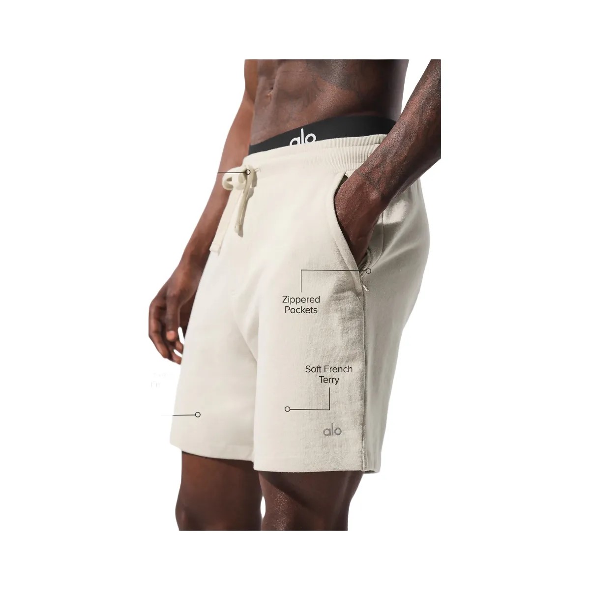 Alo Men's Chill Short - Bone - HypeFly India View 2