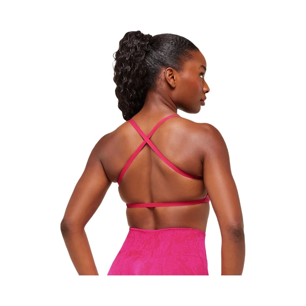 Gymshark Adapt Camo Cross Back Sports Bra - Build Pink/Energy Pink - HypeFly India View 2