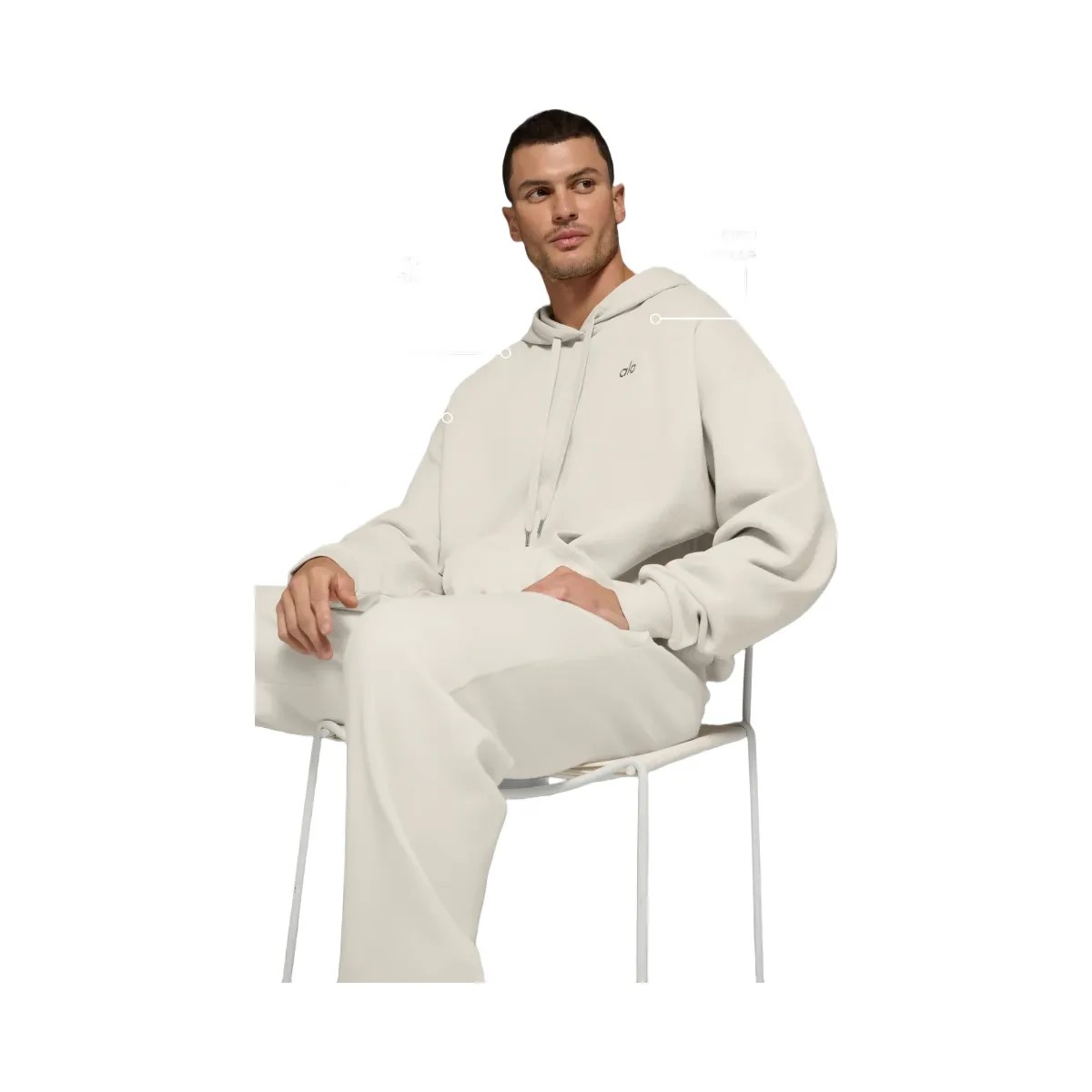 Alo Accolade Hoodie - Bone - HypeFly India View 2