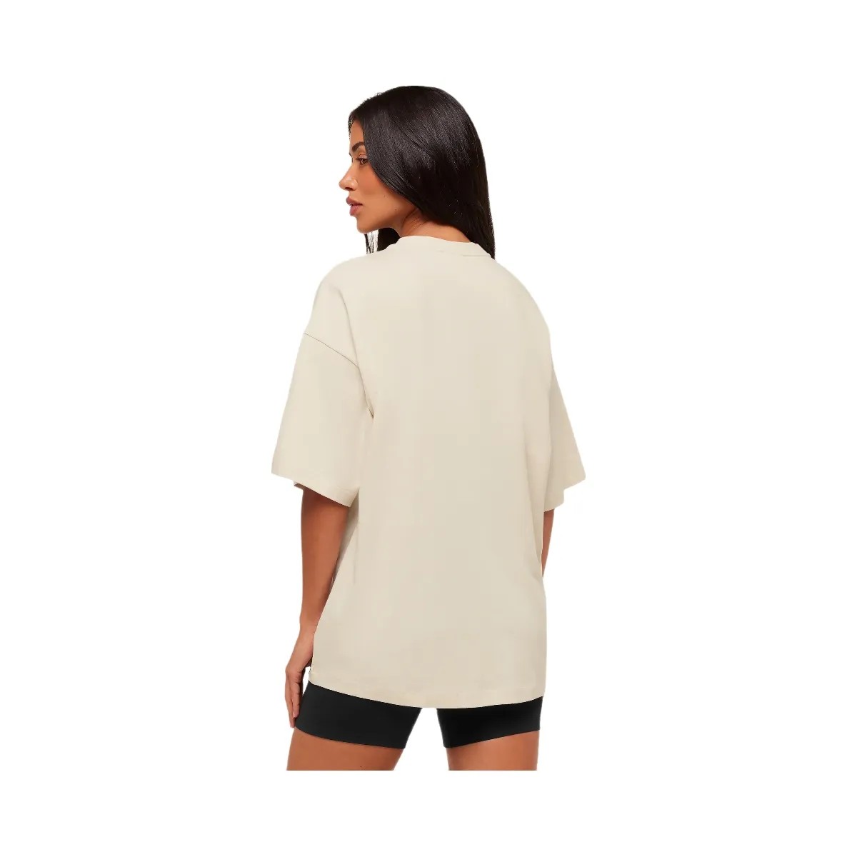 Gymshark Embossed Graphic Oversized T-Shirt - Oat White - HypeFly India View 2