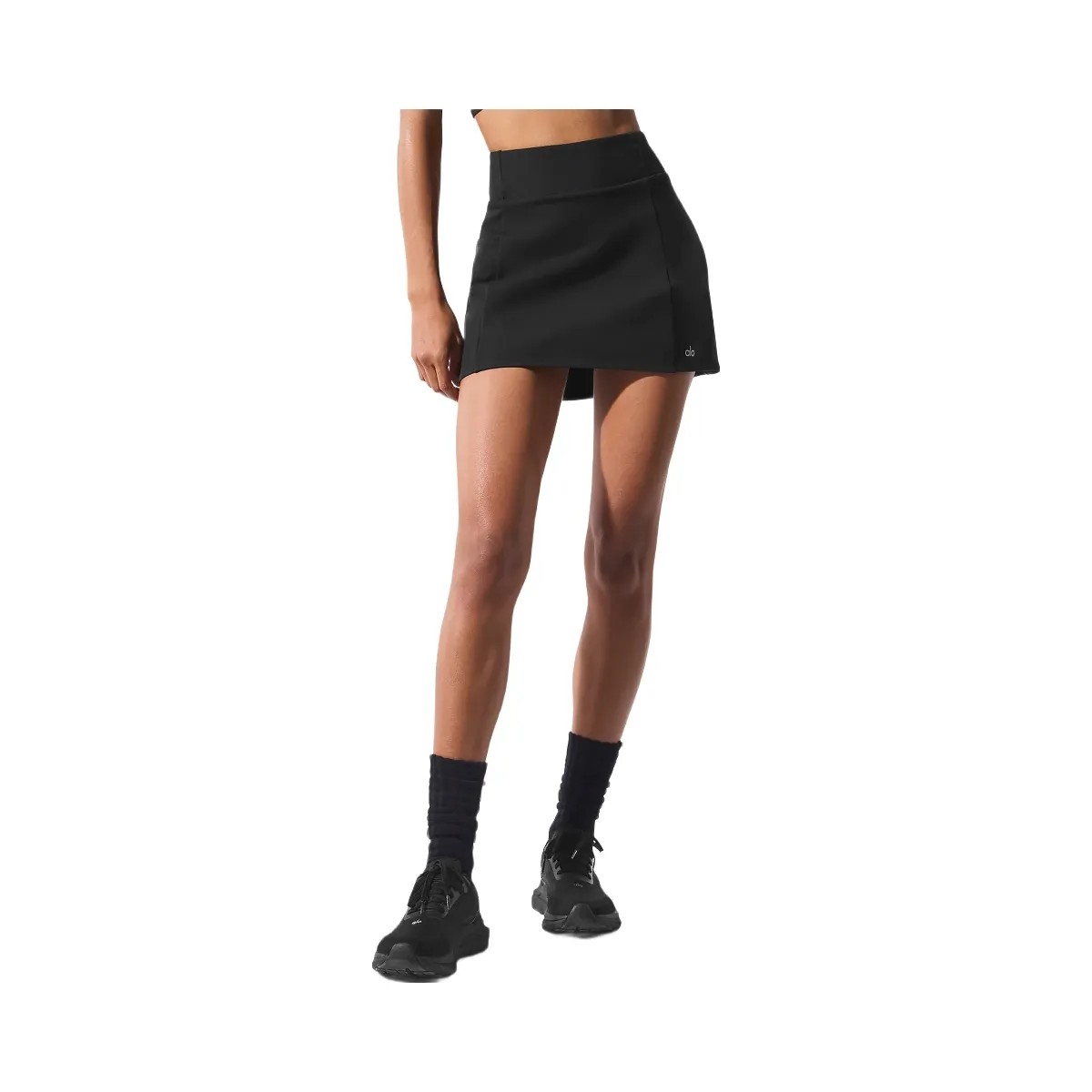 Alo Women's Airbrush High-Waist Good Form Tennis Skirt - Black - HypeFly India View 1