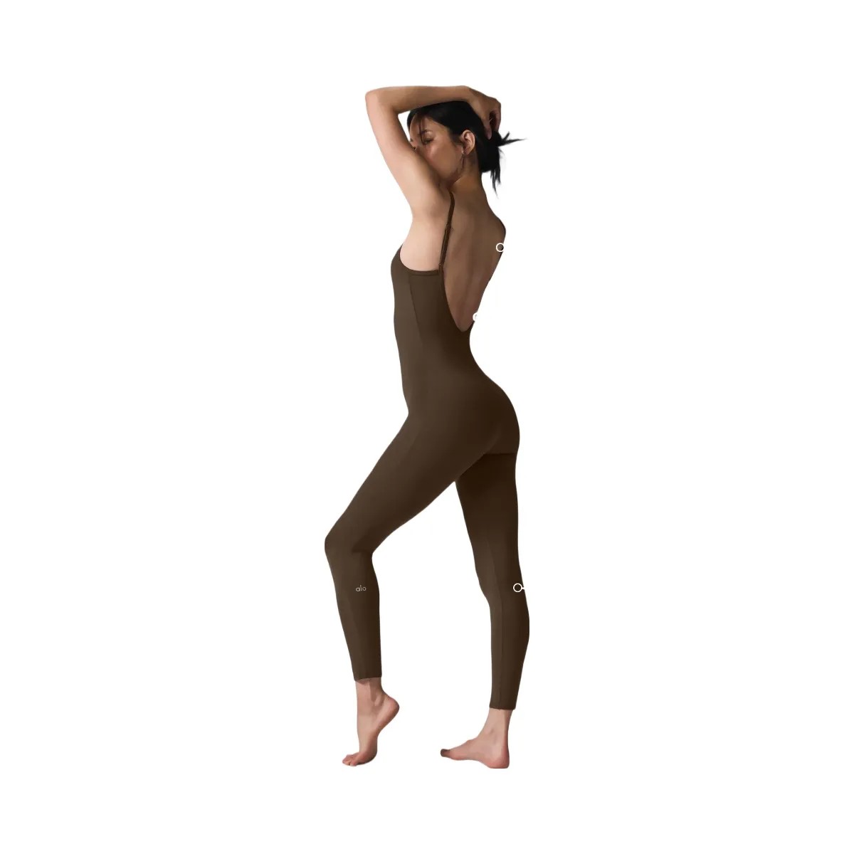 Alo Women's Airbrush One And Done Onesie - Espresso - HypeFly India View 3