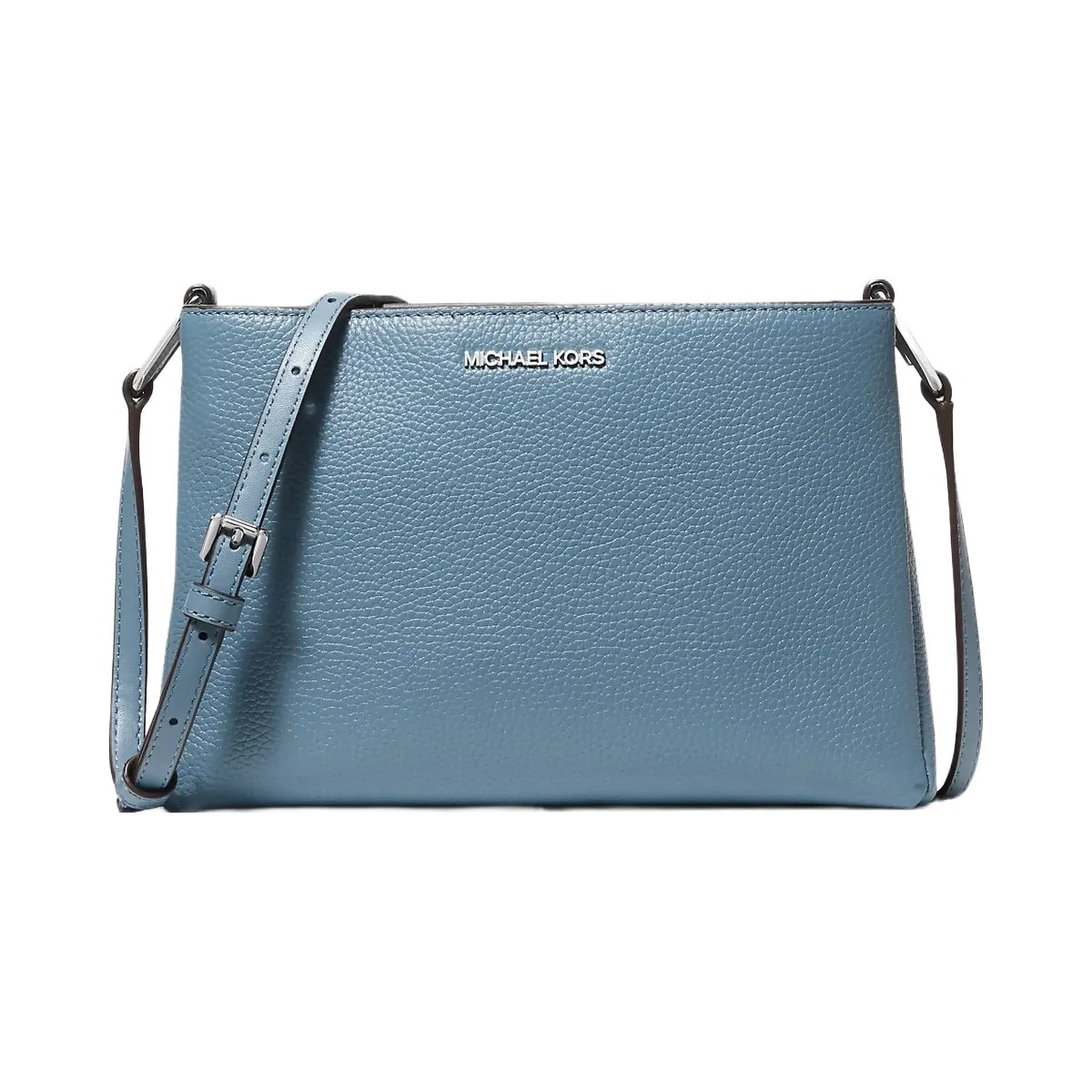 Michael Kors Trisha Medium Pebbled Leather Crossbody Bag Cornflower - HypeFly India View 1